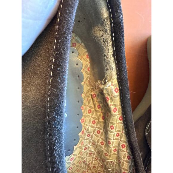 Paris Blues Brown Suede Wedge Loafers 8.5 Vintage Y2K Platform - Picture 9 of 9